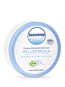 Leocrema Pellefresca - nawilżający i zmiękczający krem do skóry z aloesem i kwasem hialuronowym (150 ml).png