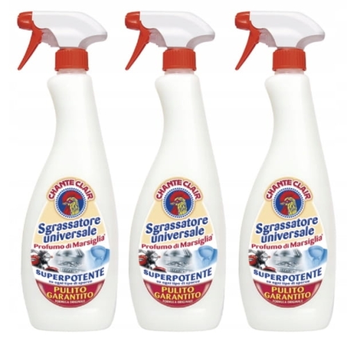 3 x Sgrassatore Universale Marsiglia Chante Clair włoski odtłuszczacz 600ml