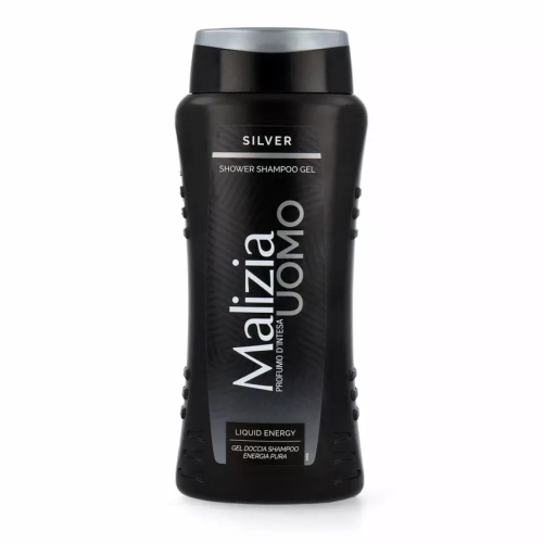 Malizia Uomo Silver - męski żel pod prysznic i szampon 2w1 (250 ml)