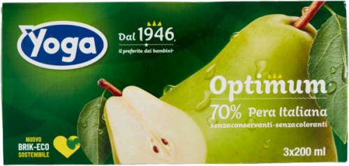 Yoga Optimum Pera - Sok gruszkowy (3 x 200 ml)