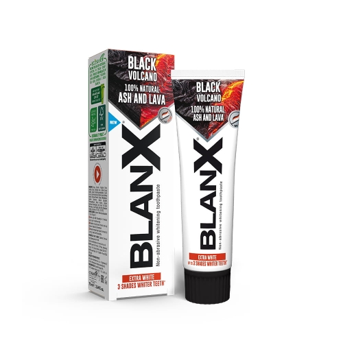 Blanx Black Volcano - Wybielająca pasta do zębów z popiołem i lawą wulkaniczną (75 ml)
