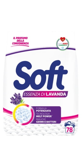 Soft Lavanda - Proszek do prania o zapachu lawendy - (3,9 kg - 78 p)