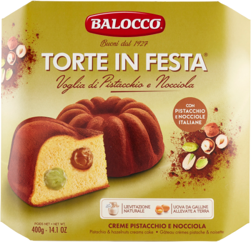 Balocco Torte in Festa - włoska babka z pistacjami i orzechami 400g