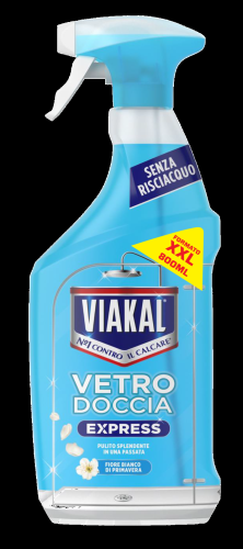 Viakal Vetro Doccia Express Fiore Bianco - płyn do mycia kabin prysznicowych w sprayu (470 ml)