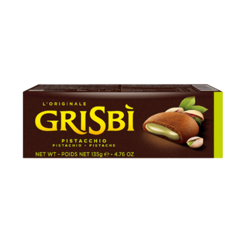 GRISBI Pistacchio - biszkopty z nadzieniem pistacjowym 135g