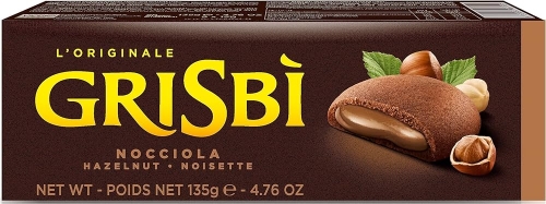 Grisbi Nocciola - biszkopty z nadzieniem orzechowym (135 g)