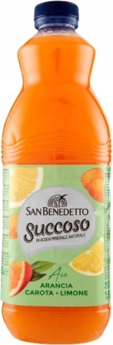 San Benedetto Succoso Arancia Carota Limone - napój o smaku pomarańczy, marchwi i cytryny (1,5 L)