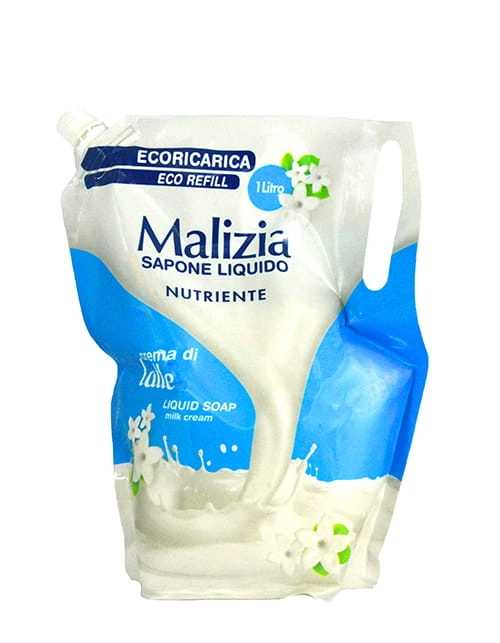 Malizia Crema di Latte - Mydło w płynie uzupełnienie (1000 ml)