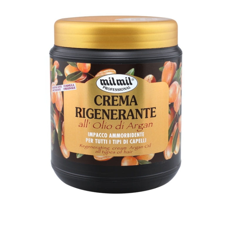 MilMil Argan - Regenerujący krem do włosów z olejkiem arganowym (1000 ml)
