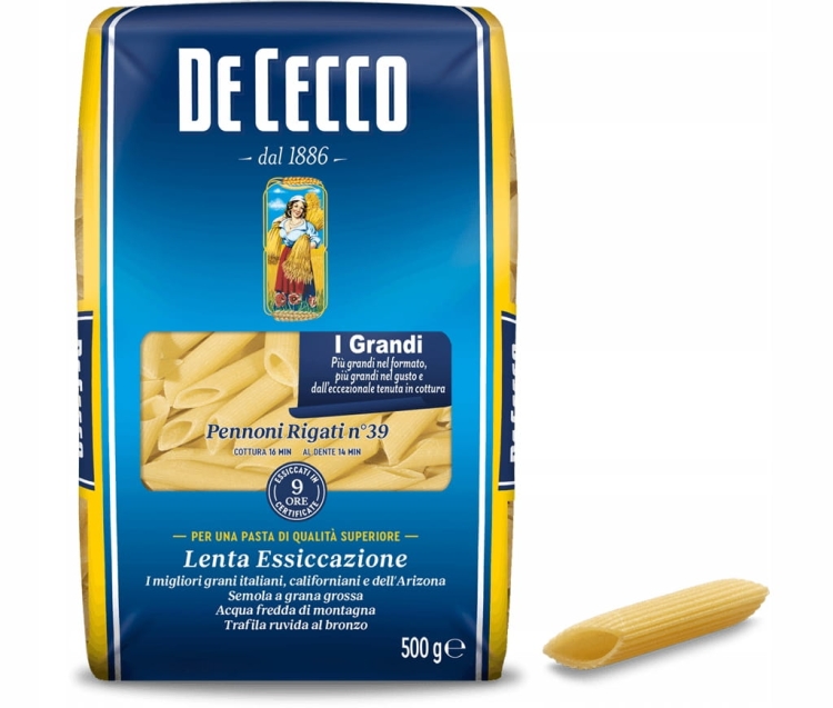 De Cecco Pennoni Rigati nr 39 - makaron rurki (500 g).jpg