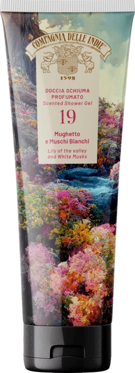 COMPAGNIA DELLE INDIE MUGHETTO MUSCHIO BIANCO 19 - żel pod prysznic Konwalia i Białe Piżmo (250 ml)