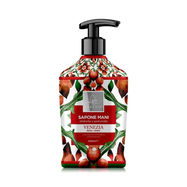 VENEZIA SAPONE MANI CERAMICHE ROSA&MORA - mydło w płynie róża i mora (500 ml)