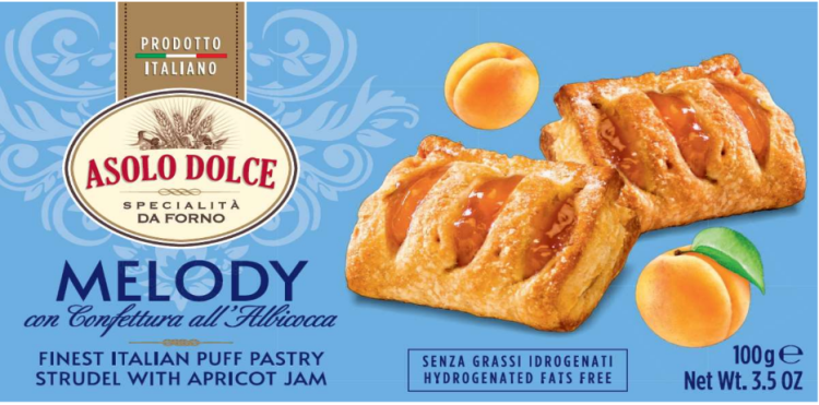 Asolo Dolce Melody - ciastka z dżemem morelowym (100 g)
