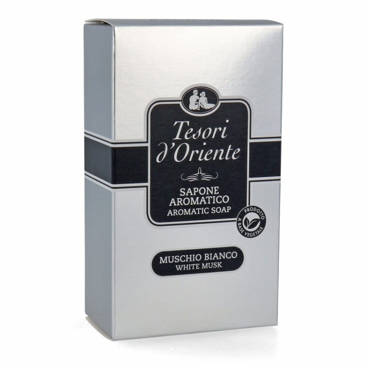 Tesori d'Oriente Muschio Bianco - Mydło w kostce Białe piżmo (125 gr)