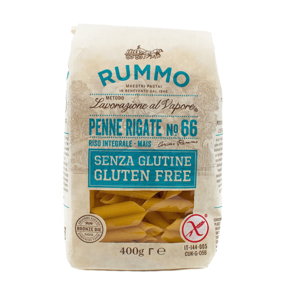 Rummo Penne Rigate Senza Glutine 66 - Makaron rurki bezglutenowy (400 g)
