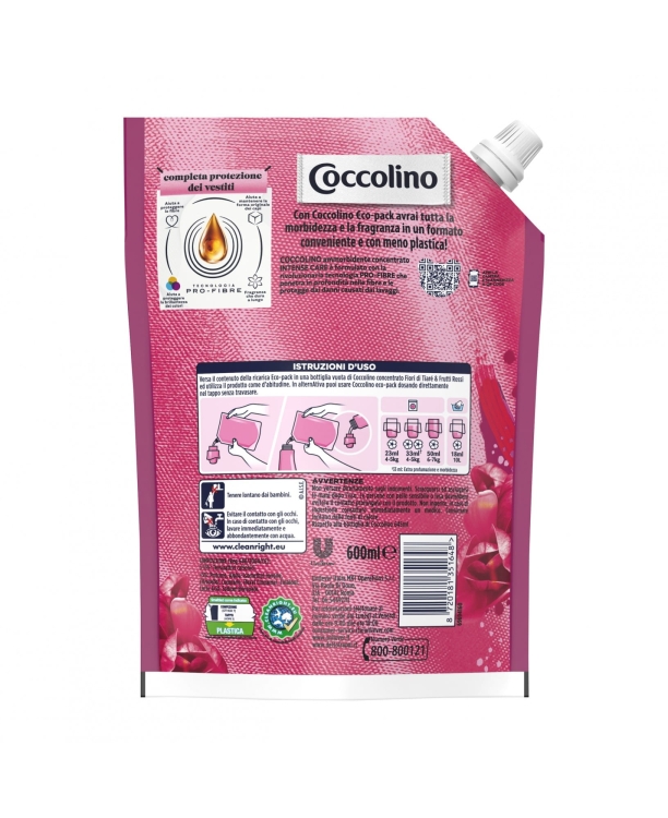 Coccolino Fiori di Tiare - koncentrat do płukania Kwiaty Tiare (600 ml - 26 p)