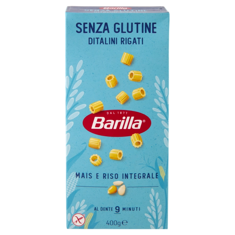 Barilla Senza Ditalini Rigati - makaron bezglutenowy krótkie rurki (400g)