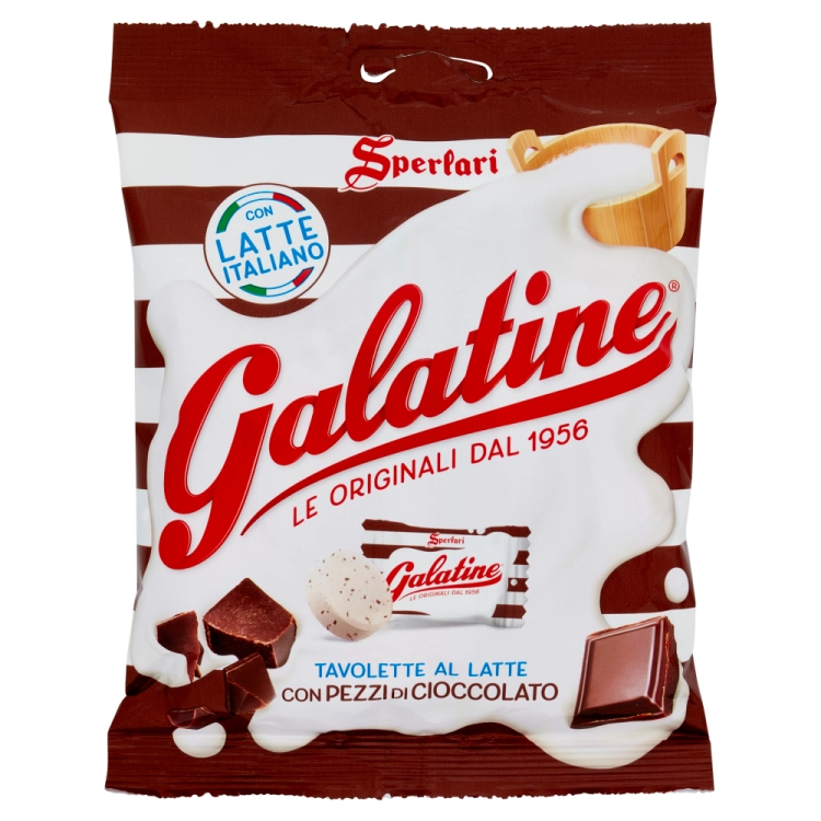 Sperlari Galatine Pezzi Cioccolato - mleczne cukierki z kawałkami czekolady (115g)