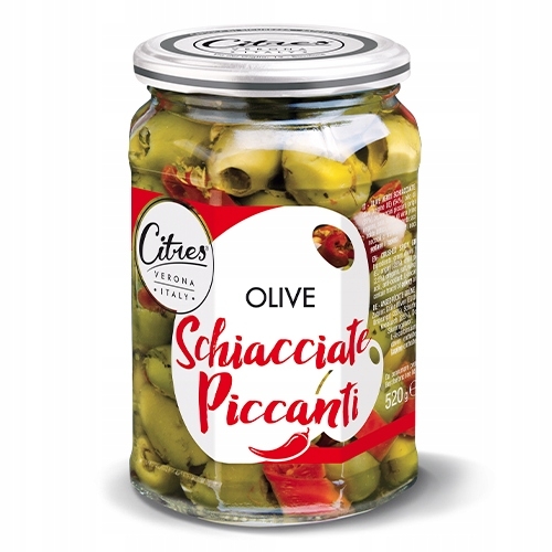Citres Schiacciate Piccanti - Zielone oliwki pikantne (520g)