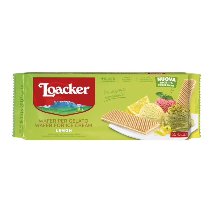 Loacker Lemon - wafelki kakaowe z kremem cytrynowym (150g)