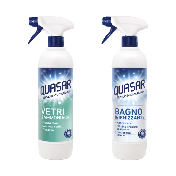 Quasar Vetri Amoniak + Quasar Bagno (2 x 580ml)