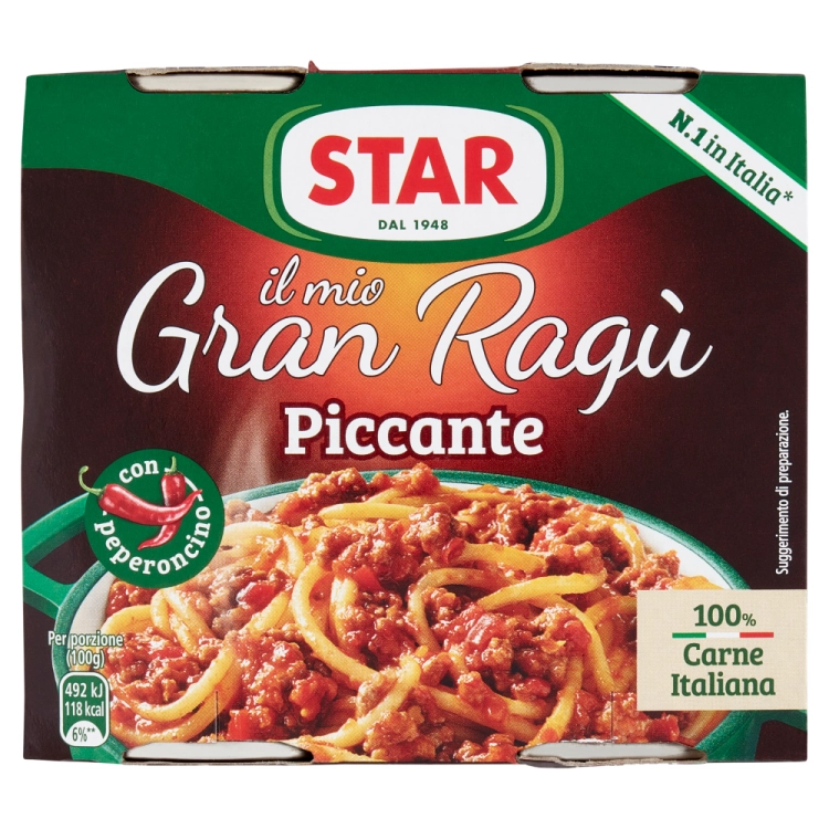 Star Gran Ragu Piccante - sos ragu mięsne (2x180g)