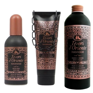 Zestaw Tesori d'Oriente Hammam - żel pod prysznic, płyn do kąpieli, perfumy