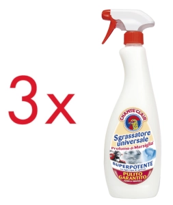 3 x Sgrassatore Universale Marsiglia Chante Clair włoski odtłuszczacz 600ml