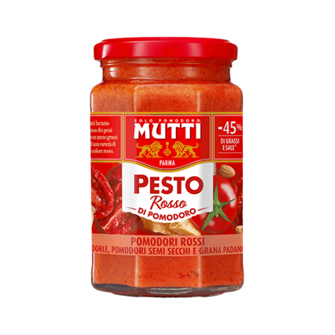 Mutti Pesto Rosso di Pomodoro - Pesto z czerwonych pomidorów (180 g).png
