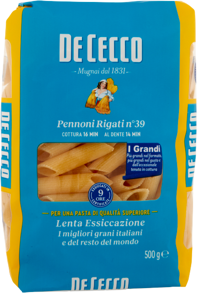 De Cecco Pennoni Rigati nr 39 - makaron rurki (500 g).png