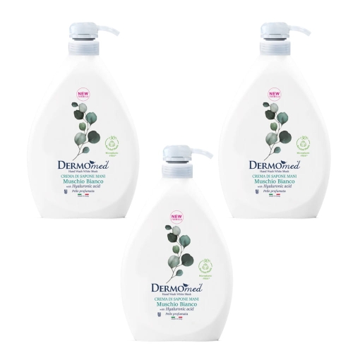 DermoMed Białe piżmo - Mydło do rąk i twarzy (3 x 1L)