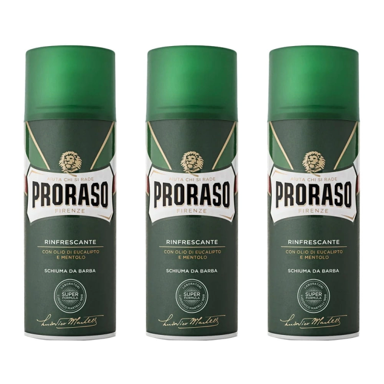 Proraso Rinfrescante - pianka do golenia z eukaliptusem linia zielona (3 x 400 ml)