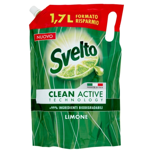 Svelto Limone - Płyn do mycia naczyń Cytryna - zapas (1,7 L)