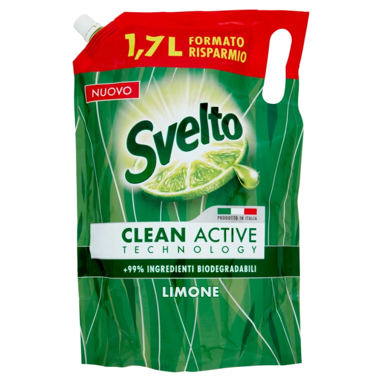 Svelto Limone - Płyn do mycia naczyń Cytryna - zapas (1,7 L)