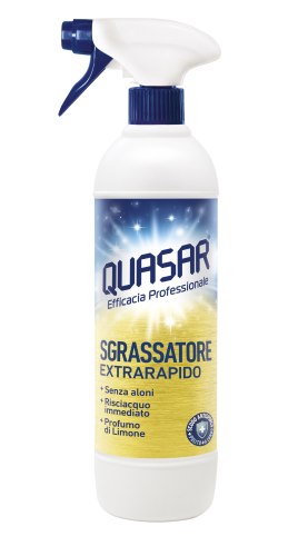 Quasar Sgrassatore Universale - profesjonalny, cytrynowy odtłuszczacz w sprayu (580 ml)