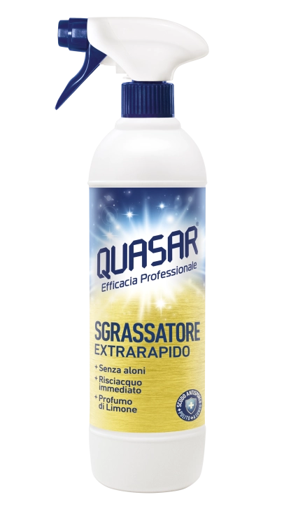 Quasar Sgrassatore Universale - profesjonalny, cytrynowy odtłuszczacz w sprayu (580 ml)