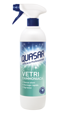 Quasar Vetri Amoniak - profesjonalny płyn do mycia szyb w sprayu (580 ml)
