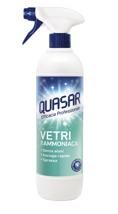 Quasar Vetri Amoniak - profesjonalny płyn do mycia szyb w sprayu (580 ml)