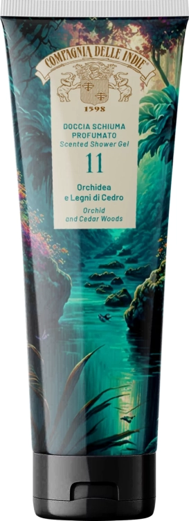 COMPAGNIA DELLE INDIE ORCHIDEA LEGNI CEDRO [11] - żel pod prysznic Orchidea i Drzewo Cedrowe (250 ml)