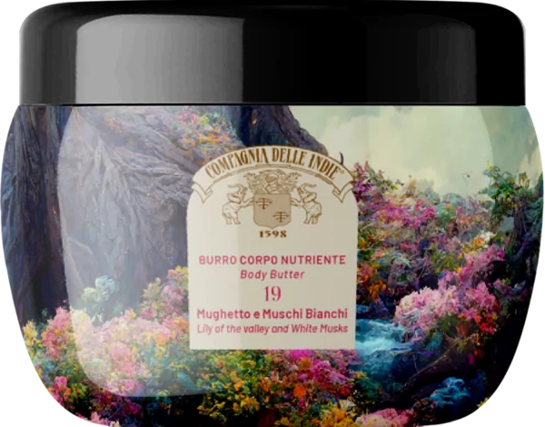 COMPAGNIA DELLE INDIE BURRO CORPO MUGHETTO MUSCHIO BIANCO [19] - masło do ciała Konwalia i Białe piżmo (250 ml)