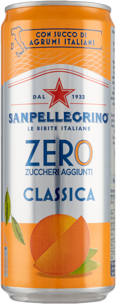 Sanpellegrino Aranciata ZERO - Gazowany napój ze słodkich pomarańczy bez cukru (330 ml)