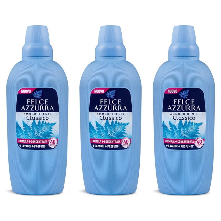 Zestaw Felce Azzurra Classico - Płyn do płukania (3 x 2L)