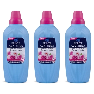 Zestaw Felce Azzurra - Płyn do płukania Róża i kwiat lotosu (3 x 2L)