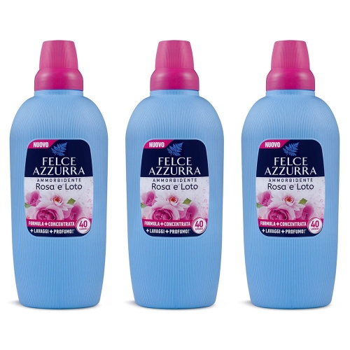 Zestaw Felce Azzurra - Płyn do płukania Róża i kwiat lotosu ( 3 x 2 L )