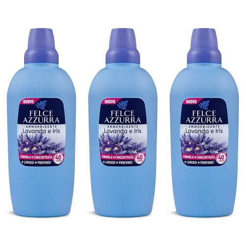 Zestaw Felce Azzurra - Płyn do płukania Lawenda i Irys (3 x 2L)