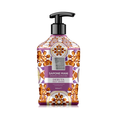 VENEZIA SAPONE MANI CERAMICHE DERUTA GLIGLIO&ORCHIDEA - mydło w płynie lilia i orchidea