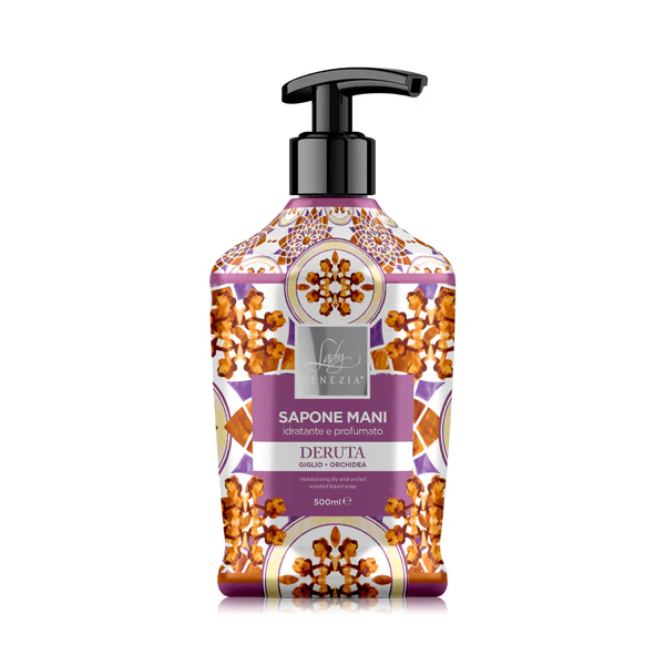 VENEZIA SAPONE MANI CERAMICHE DERUTA GLIGLIO&ORCHIDEA - mydło w płynie lilia i orchidea