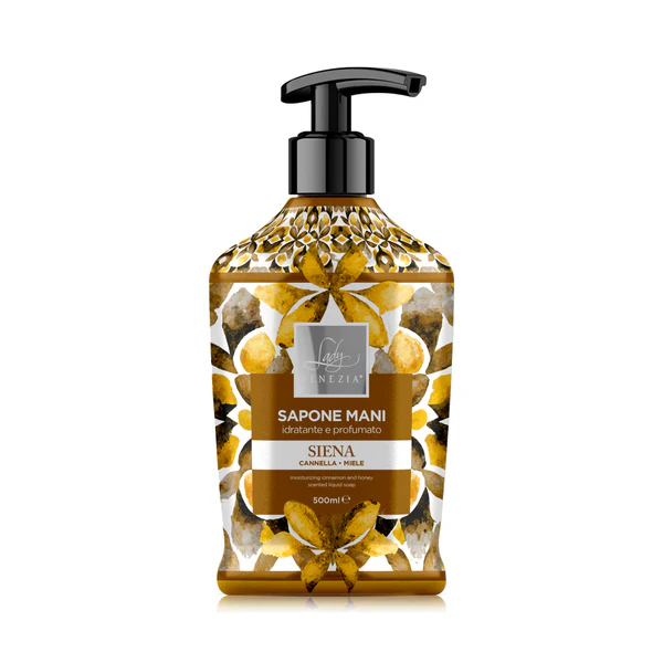VENEZIA SAPONE MANI CERAMICHE SIENA CANNELLA&MIELE - mydło w płynie cynamon i miód (500 ml)
