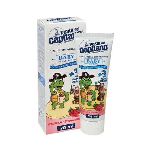 Pasta del Capitano Dentifricio Baby - pasta do zębów dla dzieci o smaku truskawkowym (75 ml)
