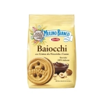 Mulino Bianco Baiocchi - Kruche ciasteczka  z kremem z orzechów laskowych i kakao (260 g)